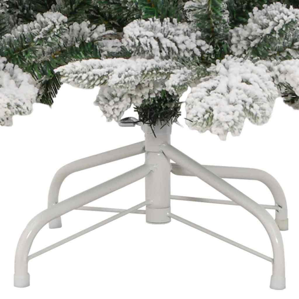 vidaXL Artificial Hinged Christmas Tree White 210 cm PE and PVC - 47055