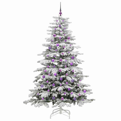 vidaXL Artificial Hinged Christmas Tree White 210 cm PE and PVC - 47067