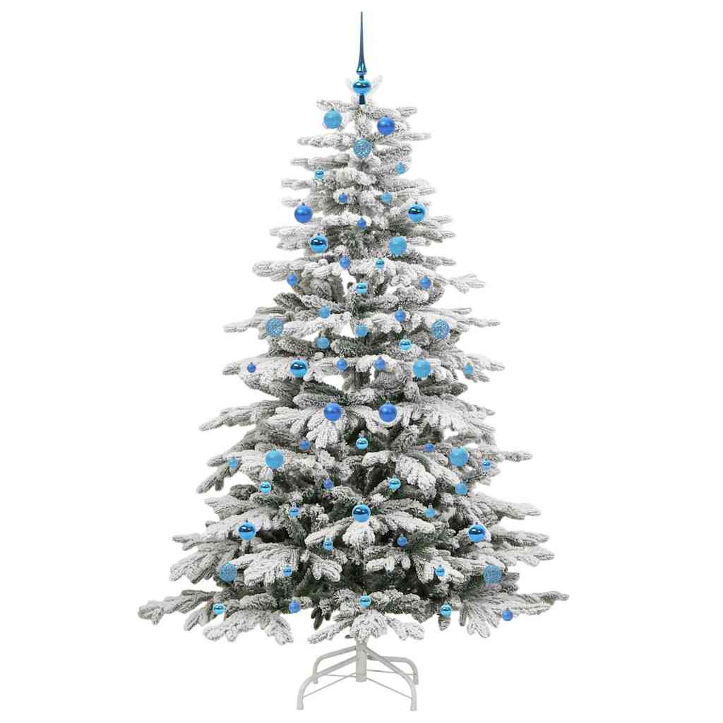 vidaXL Artificial Hinged Christmas Tree White 210 cm PE and PVC - 47078