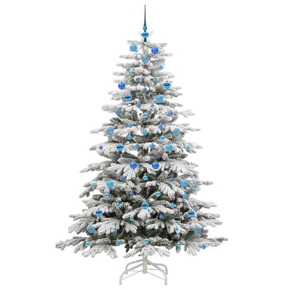 vidaXL Artificial Hinged Christmas Tree White 210 cm PE and PVC - 47078