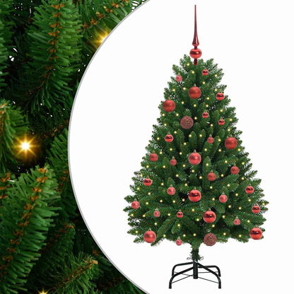 vidaXL Artificial Hinged Christmas Tree Green 120 cm PVC and Steel