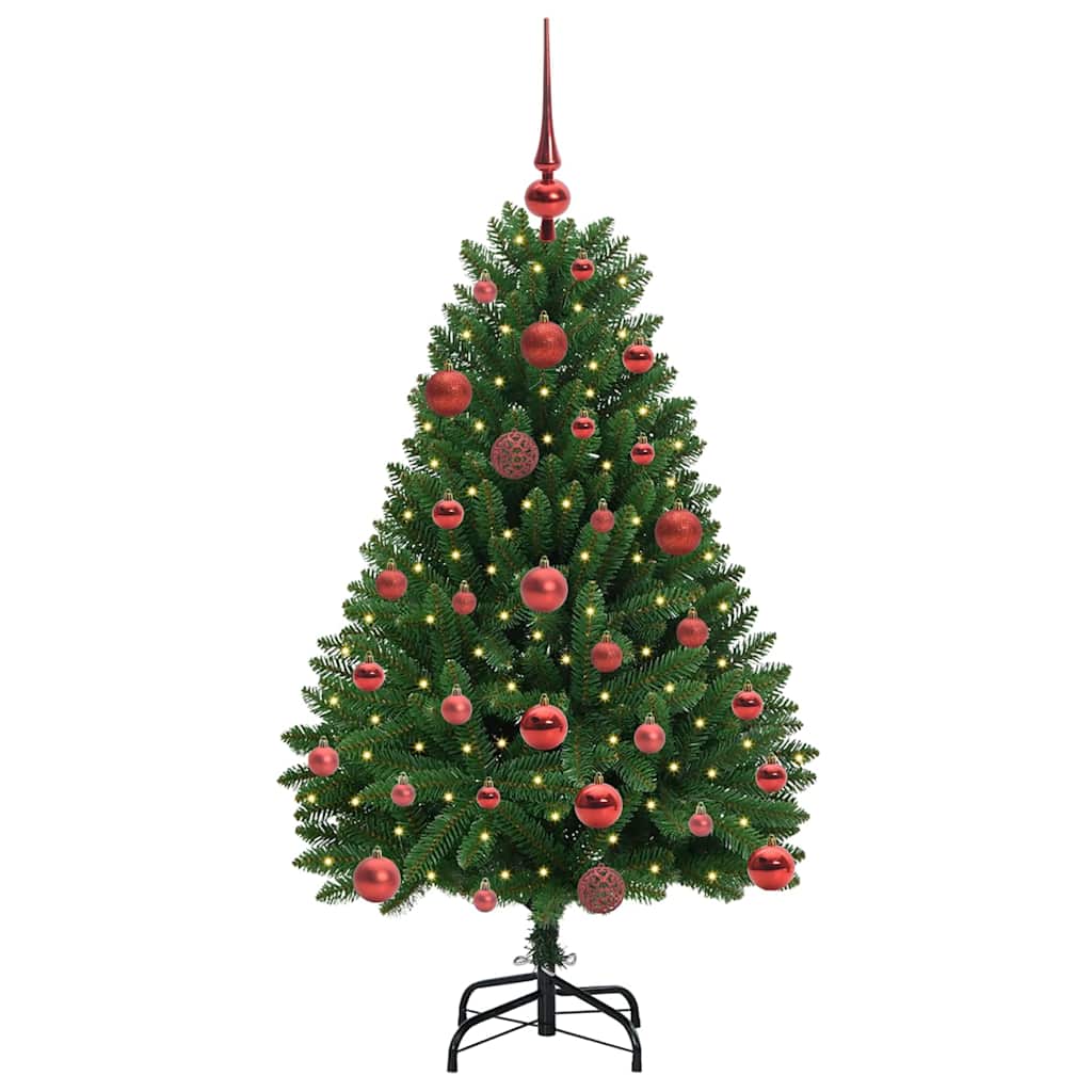 vidaXL Artificial Hinged Christmas Tree Green 120 cm PVC and Steel