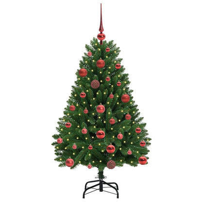 vidaXL Artificial Hinged Christmas Tree Green 120 cm PVC and Steel