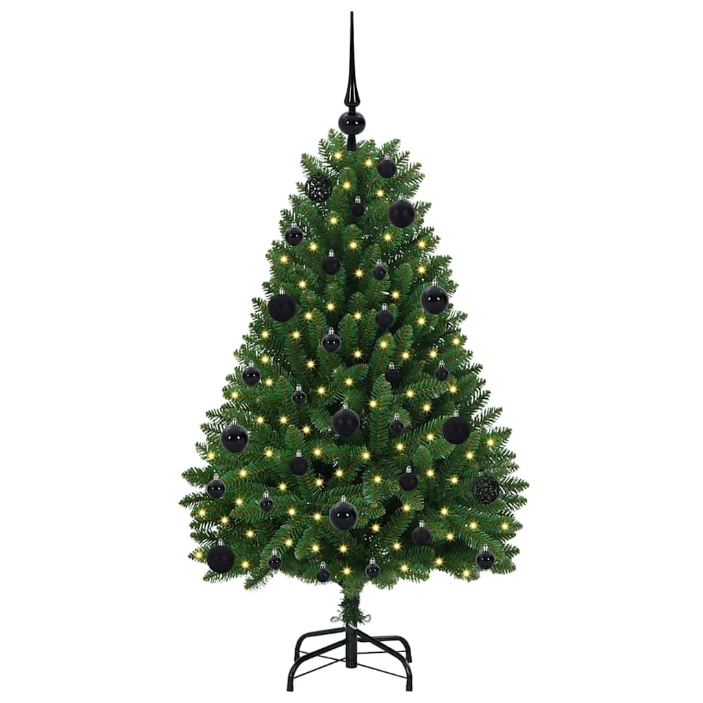vidaXL Artificial Hinged Christmas Tree Green 120 cm PVC and Steel - 47595