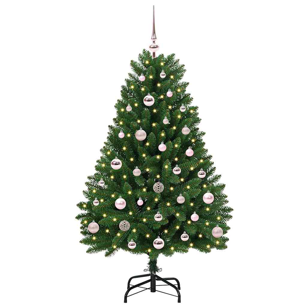 vidaXL Artificial Hinged Christmas Tree Green 120 cm PVC and Steel - 47606