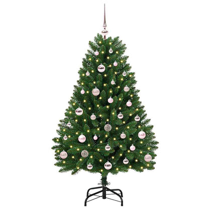 vidaXL Artificial Hinged Christmas Tree Green 120 cm PVC and Steel - 47606