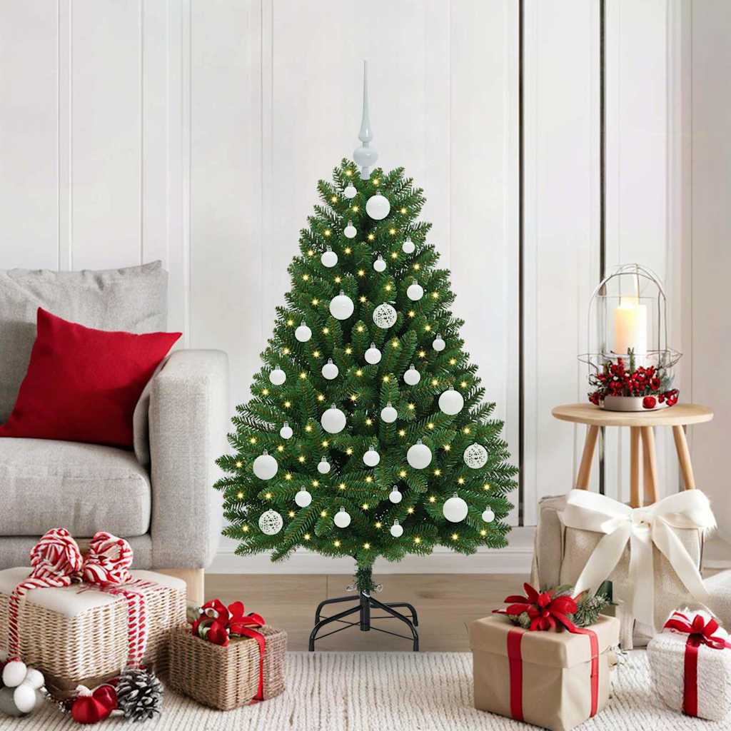 vidaXL Artificial Hinged Christmas Tree Green 120 cm PVC and Steel - 47607