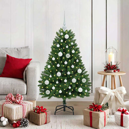 vidaXL Artificial Hinged Christmas Tree Green 120 cm PVC and Steel - 47607