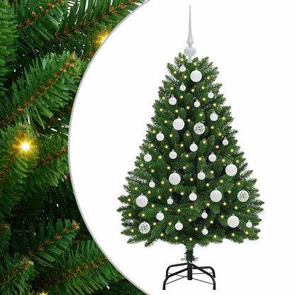 vidaXL Artificial Hinged Christmas Tree Green 120 cm PVC and Steel - 47607