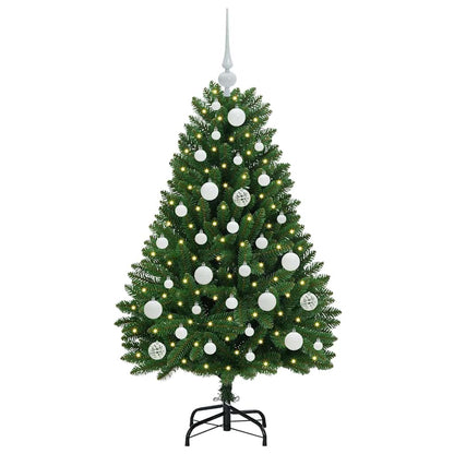 vidaXL Artificial Hinged Christmas Tree Green 120 cm PVC and Steel - 47607