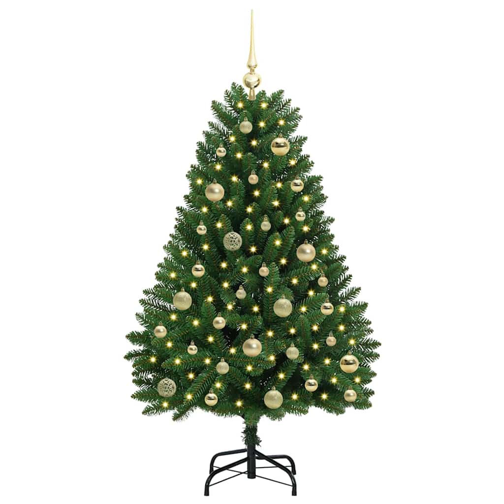 vidaXL Artificial Hinged Christmas Tree Green 120 cm PVC and Steel - 47612