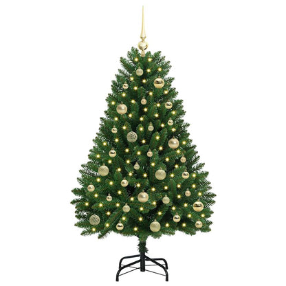 vidaXL Artificial Hinged Christmas Tree Green 120 cm PVC and Steel - 47612