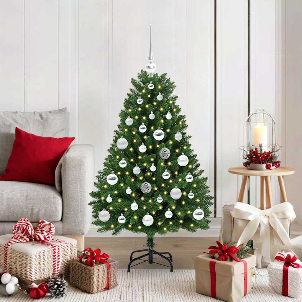 vidaXL Artificial Hinged Christmas Tree Green 120 cm PVC and Steel - 47613