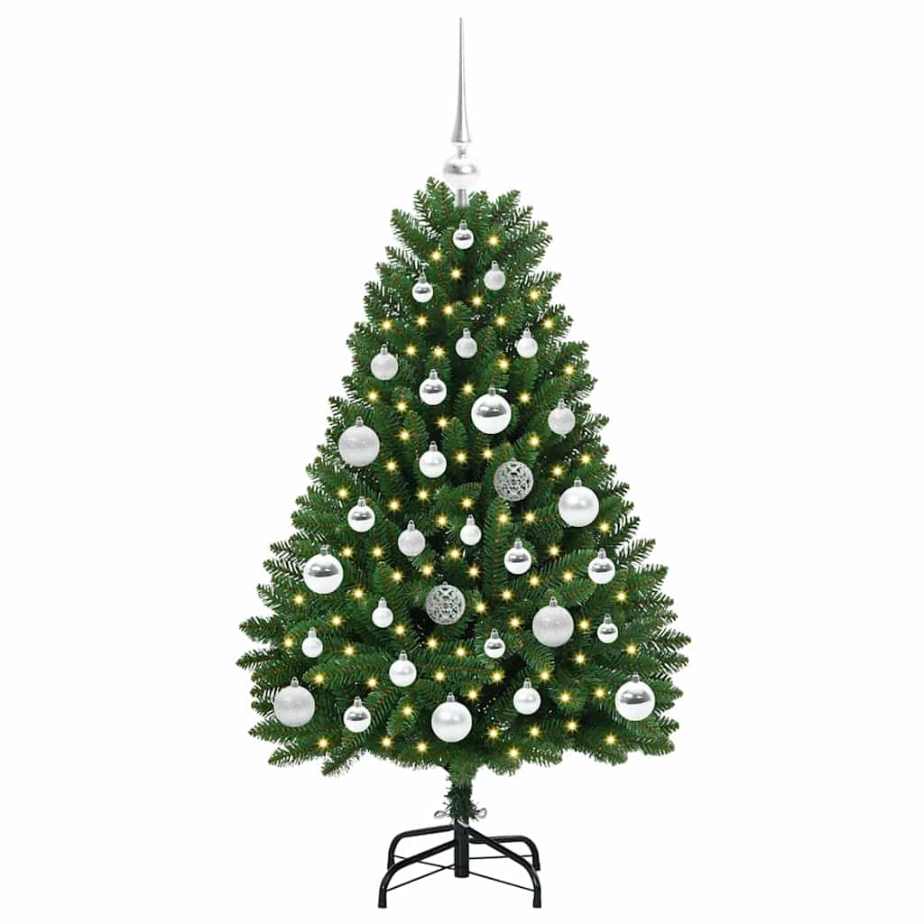 vidaXL Artificial Hinged Christmas Tree Green 120 cm PVC and Steel - 47613