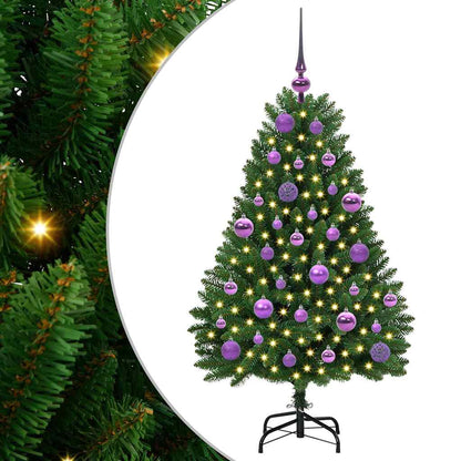 vidaXL Artificial Hinged Christmas Tree Green 120 cm PVC and Steel - 47617