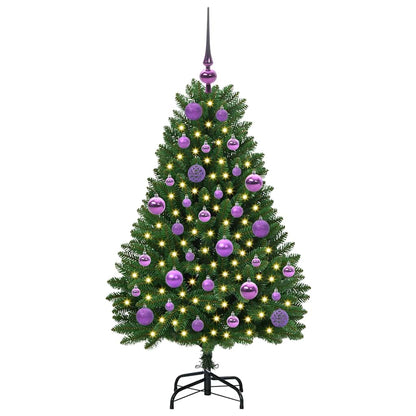 vidaXL Artificial Hinged Christmas Tree Green 120 cm PVC and Steel - 47617