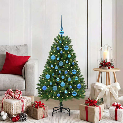 vidaXL Artificial Hinged Christmas Tree Green 120 cm PVC and Steel - 47624