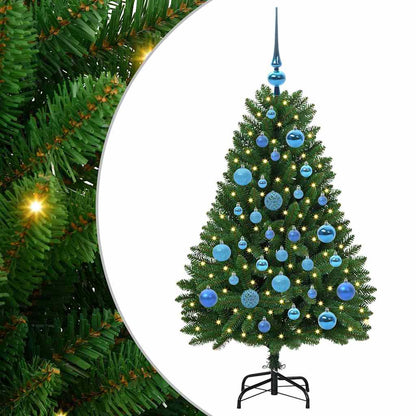 vidaXL Artificial Hinged Christmas Tree Green 120 cm PVC and Steel - 47624