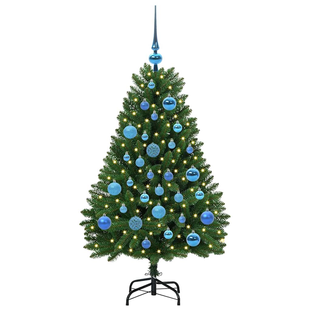 vidaXL Artificial Hinged Christmas Tree Green 120 cm PVC and Steel - 47624