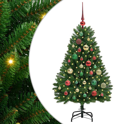 vidaXL Artificial Hinged Christmas Tree Green 120 cm PVC and Steel - 47626