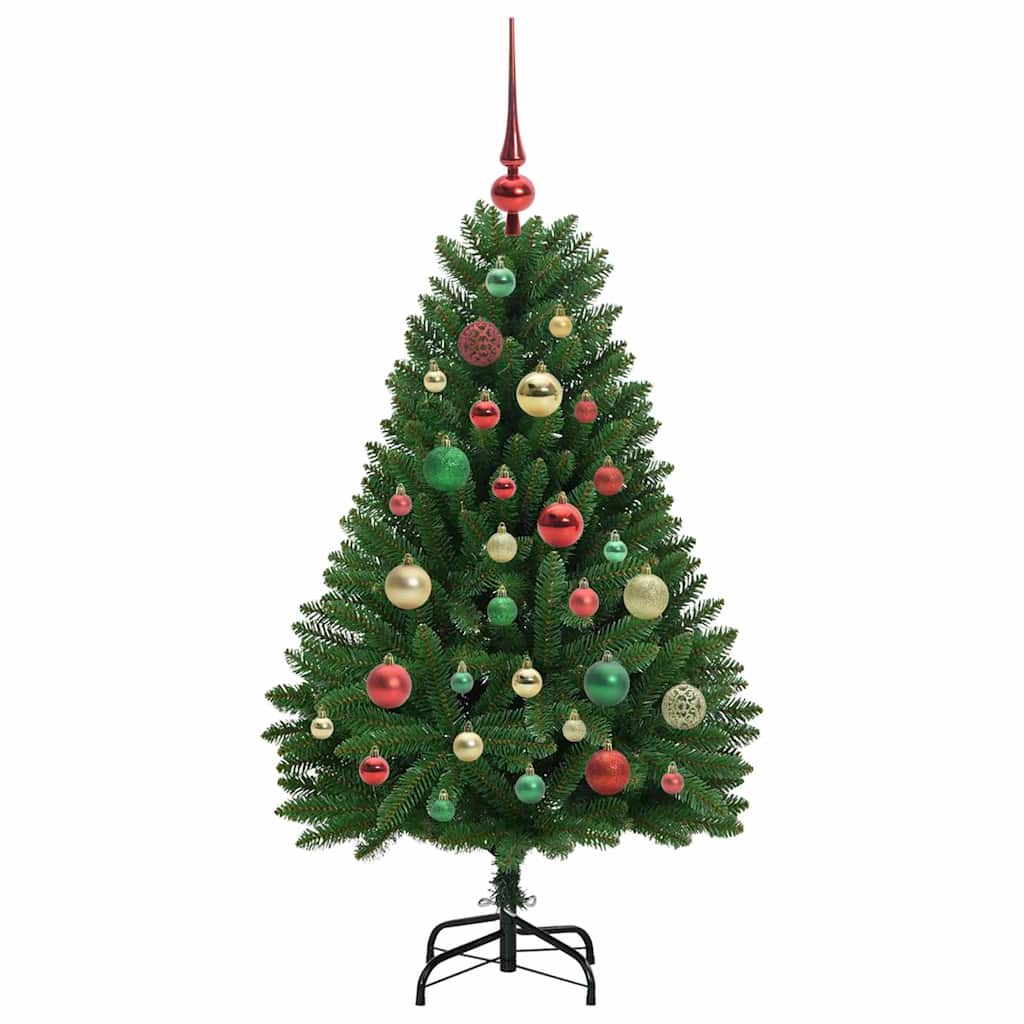 vidaXL Artificial Hinged Christmas Tree Green 120 cm PVC and Steel - 47626