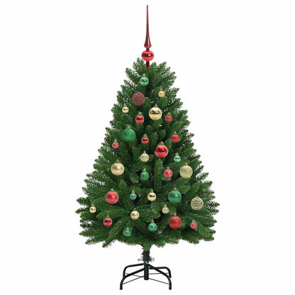 vidaXL Artificial Hinged Christmas Tree Green 120 cm PVC and Steel - 47626