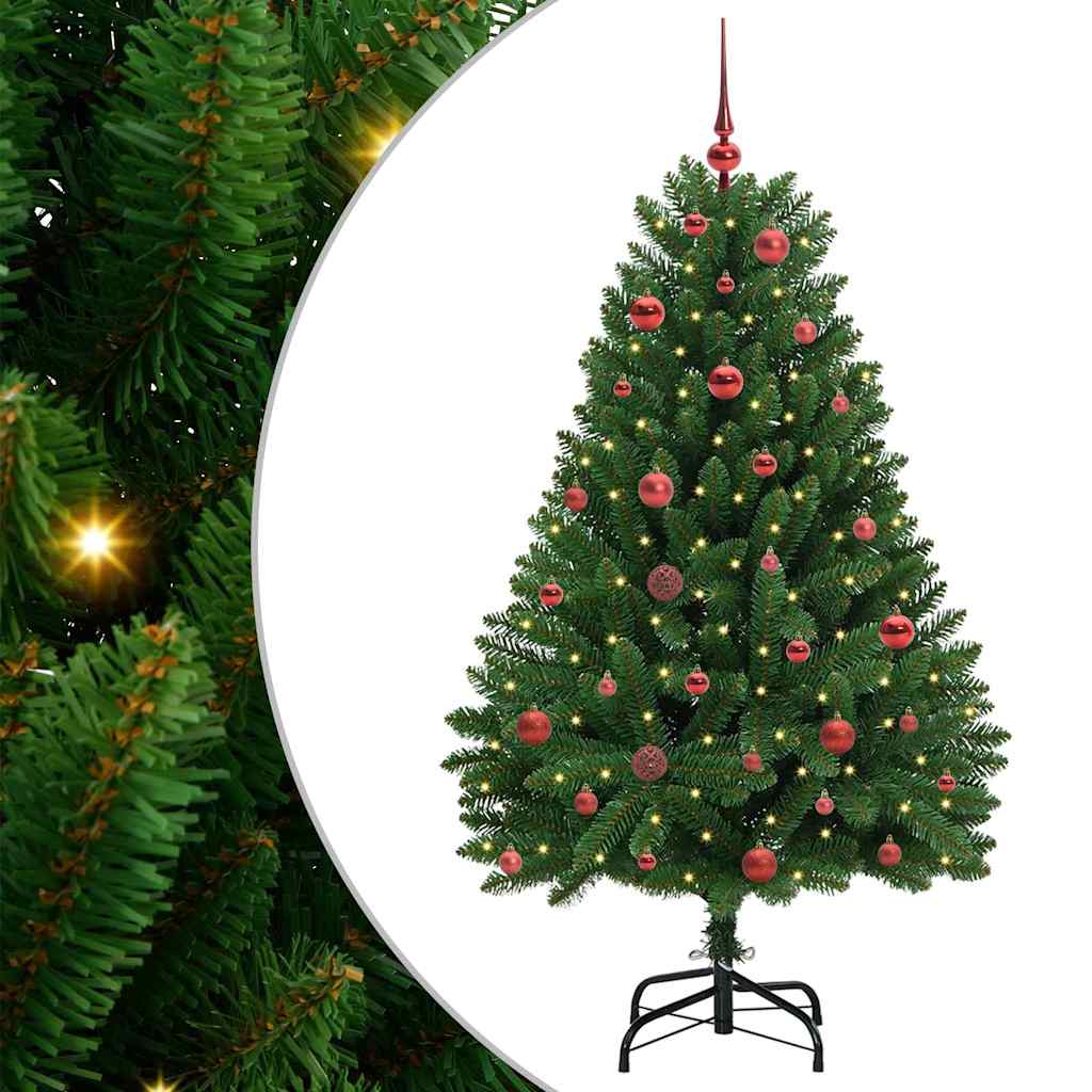 vidaXL Artificial Hinged Christmas Tree Green 150 cm PVC and Steel
