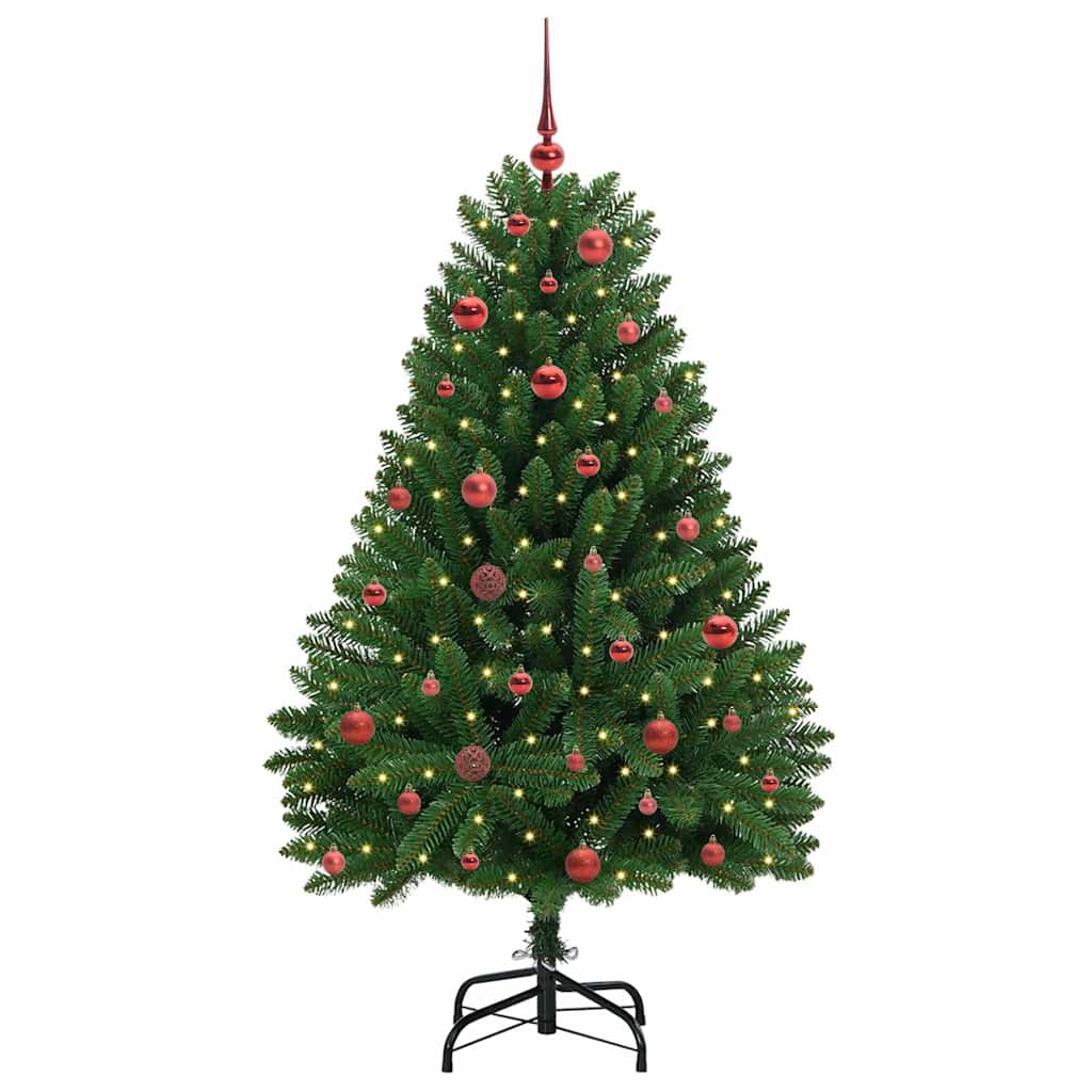 vidaXL Artificial Hinged Christmas Tree Green 150 cm PVC and Steel
