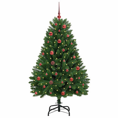 vidaXL Artificial Hinged Christmas Tree Green 150 cm PVC and Steel