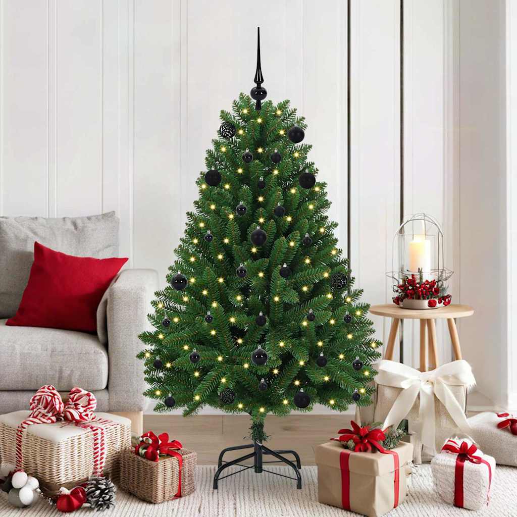 vidaXL Artificial Hinged Christmas Tree Green 150 cm PVC and Steel - 47648