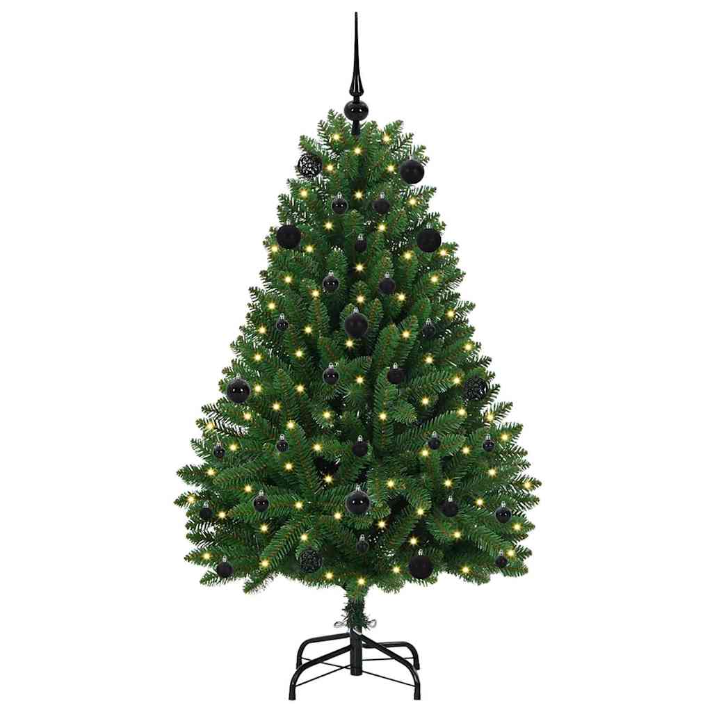 vidaXL Artificial Hinged Christmas Tree Green 150 cm PVC and Steel - 47648