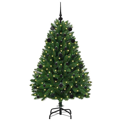 vidaXL Artificial Hinged Christmas Tree Green 150 cm PVC and Steel - 47648