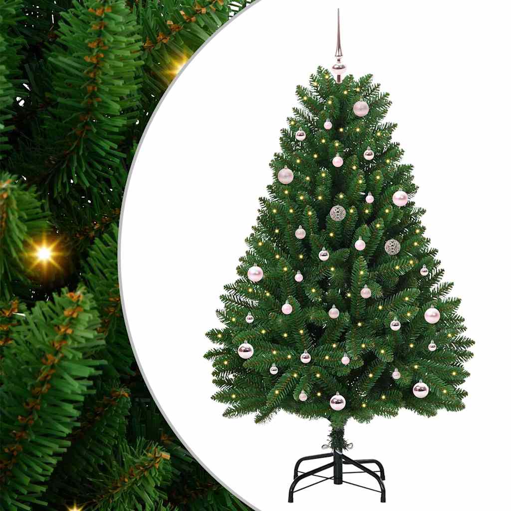vidaXL Artificial Hinged Christmas Tree Green 150 cm PVC and Steel - 47651