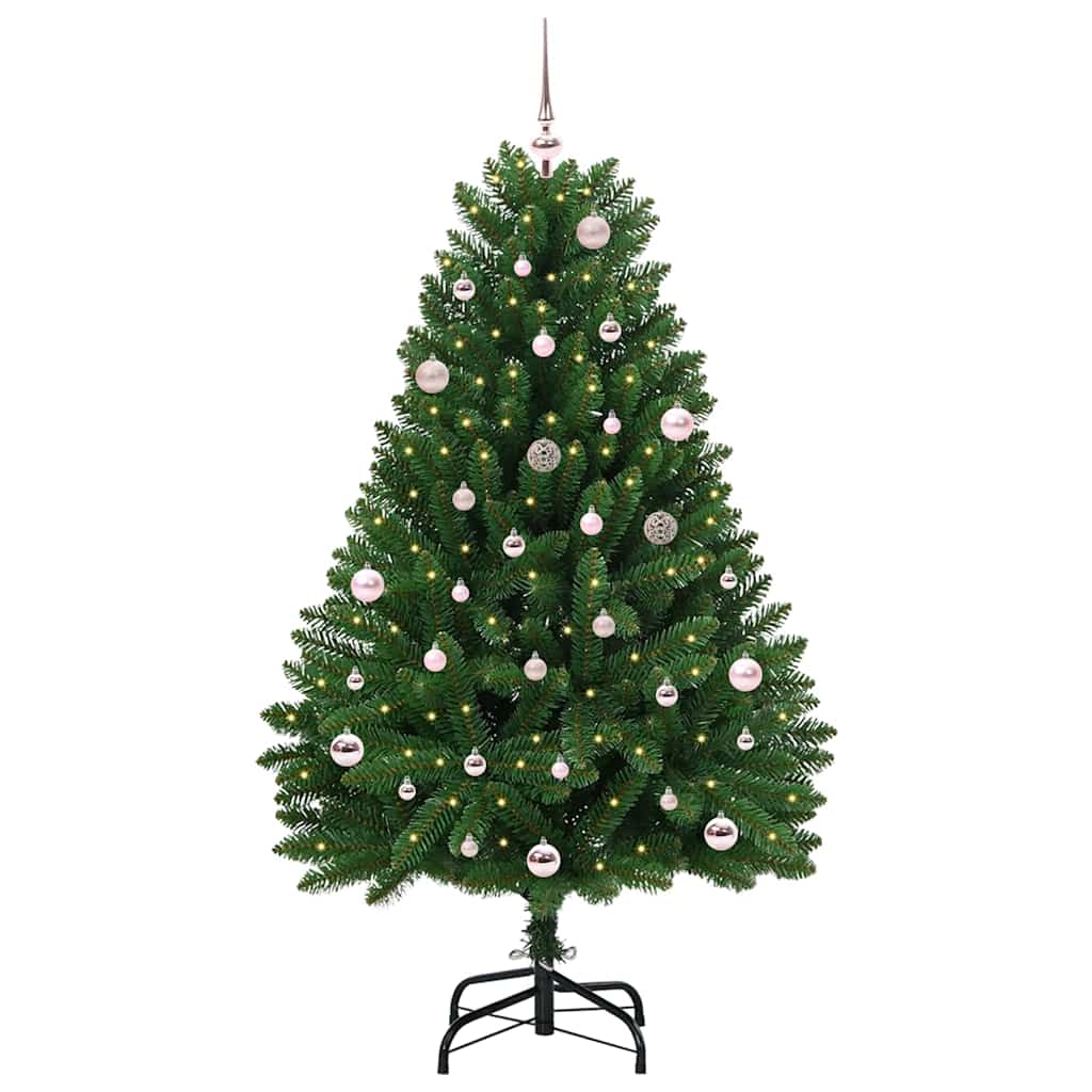 vidaXL Artificial Hinged Christmas Tree Green 150 cm PVC and Steel - 47651
