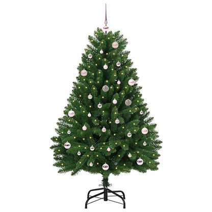 vidaXL Artificial Hinged Christmas Tree Green 150 cm PVC and Steel - 47651