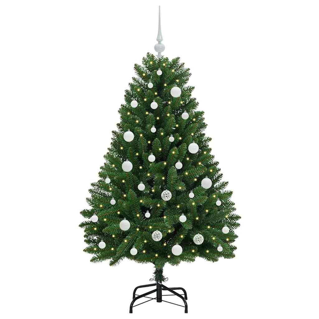 vidaXL Artificial Hinged Christmas Tree Green 150 cm PVC and Steel - 47654