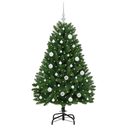 vidaXL Artificial Hinged Christmas Tree Green 150 cm PVC and Steel - 47654