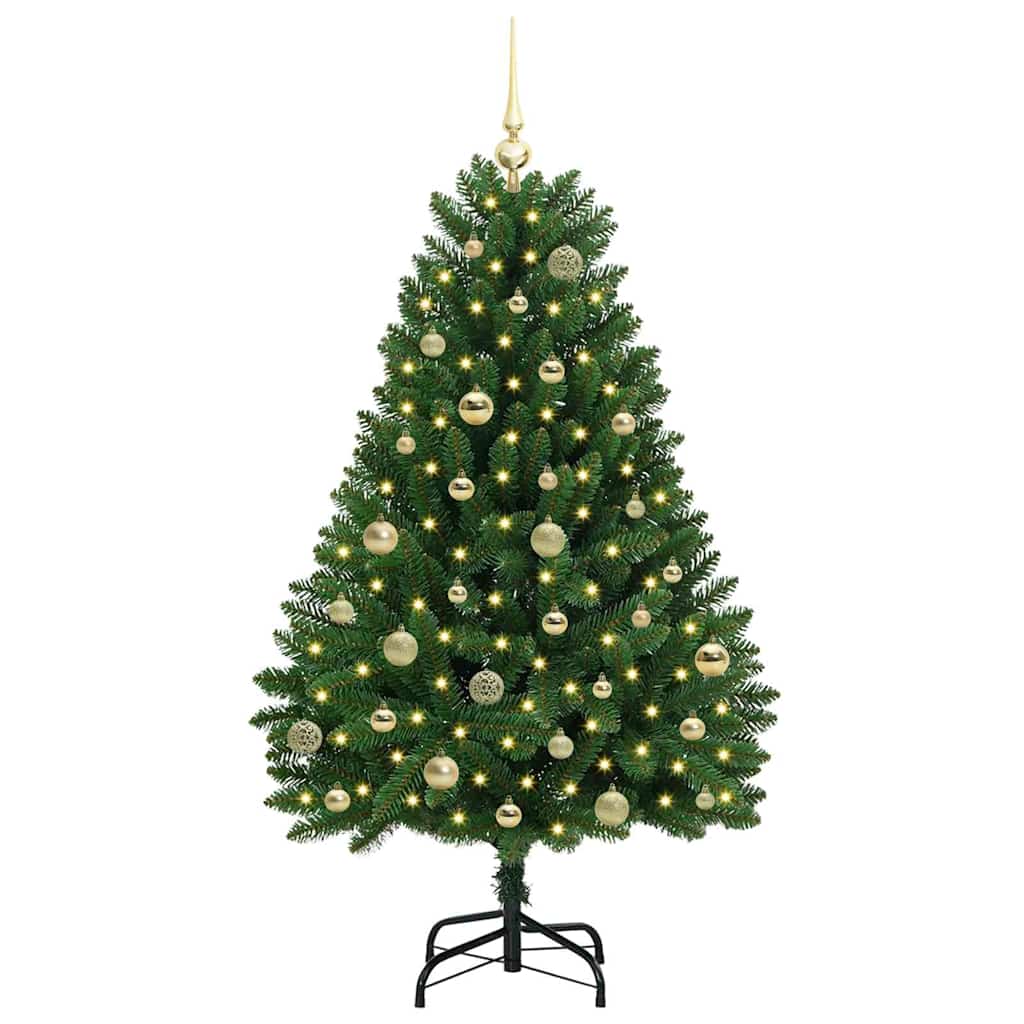 vidaXL Artificial Hinged Christmas Tree Green 150 cm PVC and Steel - 47658