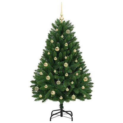 vidaXL Artificial Hinged Christmas Tree Green 150 cm PVC and Steel - 47658