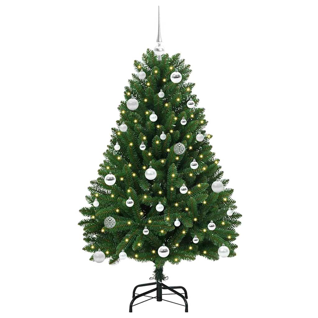 vidaXL Artificial Hinged Christmas Tree Green 150 cm PVC and Steel - 47659