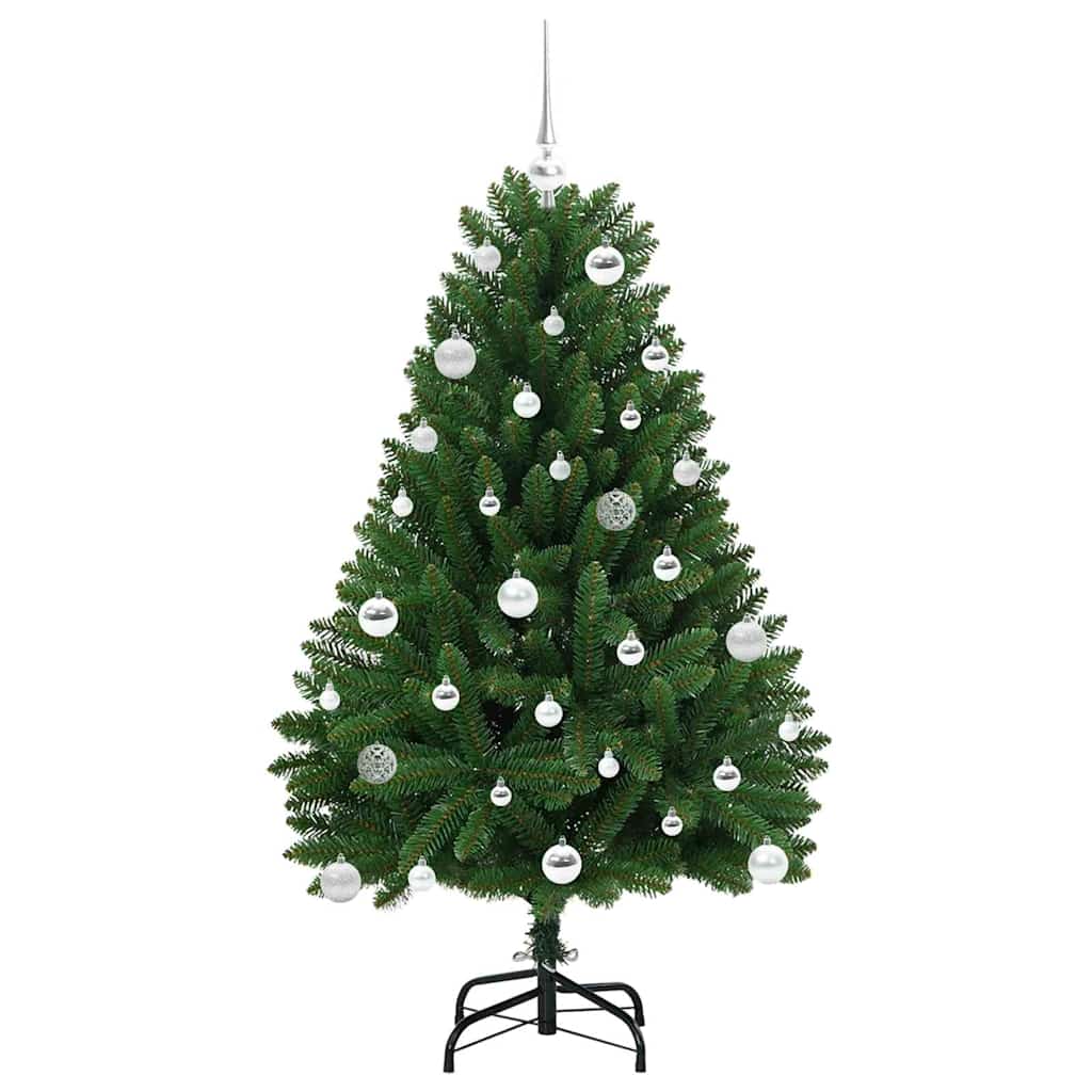 vidaXL Artificial Hinged Christmas Tree Green 150 cm PVC and Steel - 47659