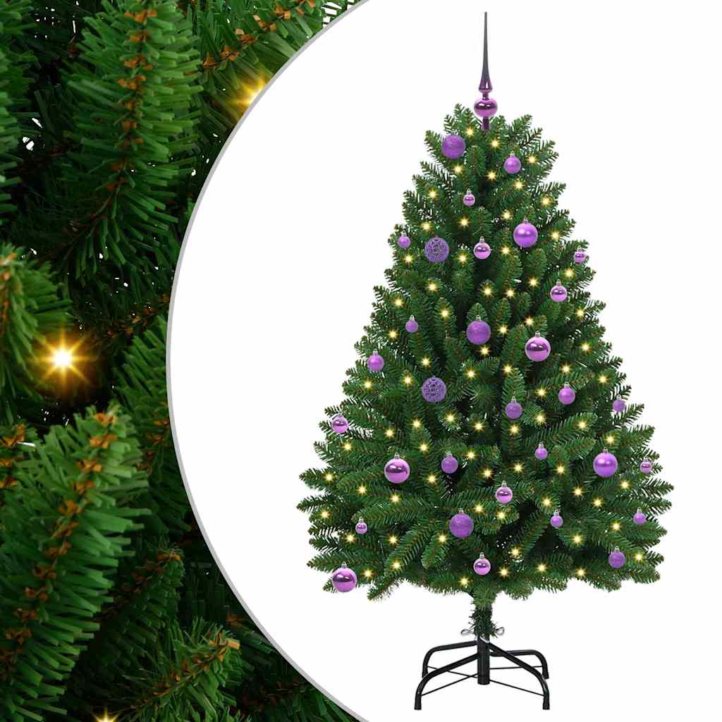 vidaXL Artificial Hinged Christmas Tree Green 150 cm PVC and Steel - 47660
