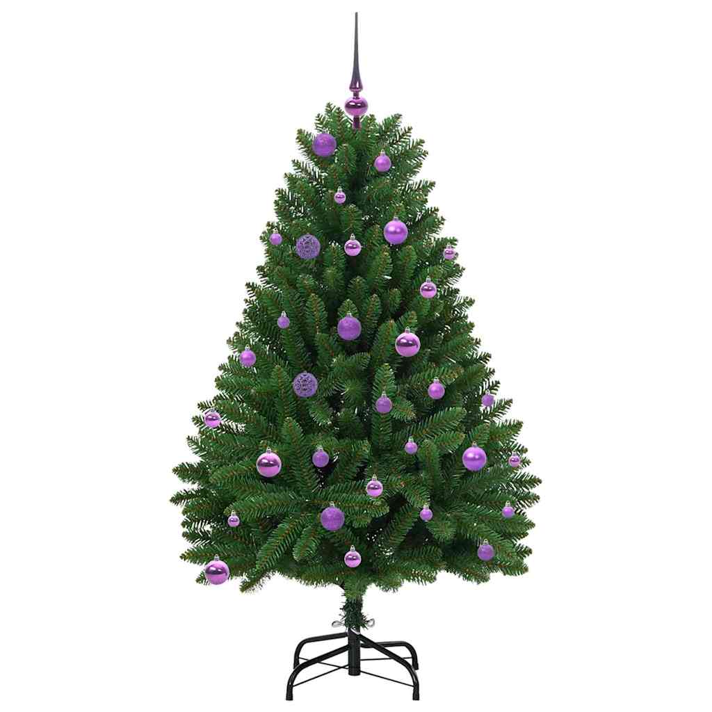 vidaXL Artificial Hinged Christmas Tree Green 150 cm PVC and Steel - 47660