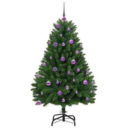 vidaXL Artificial Hinged Christmas Tree Green 150 cm PVC and Steel - 47660