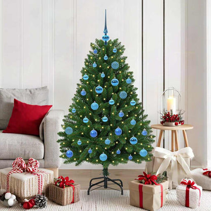 vidaXL Artificial Hinged Christmas Tree Green 150 cm PVC and Steel - 47667