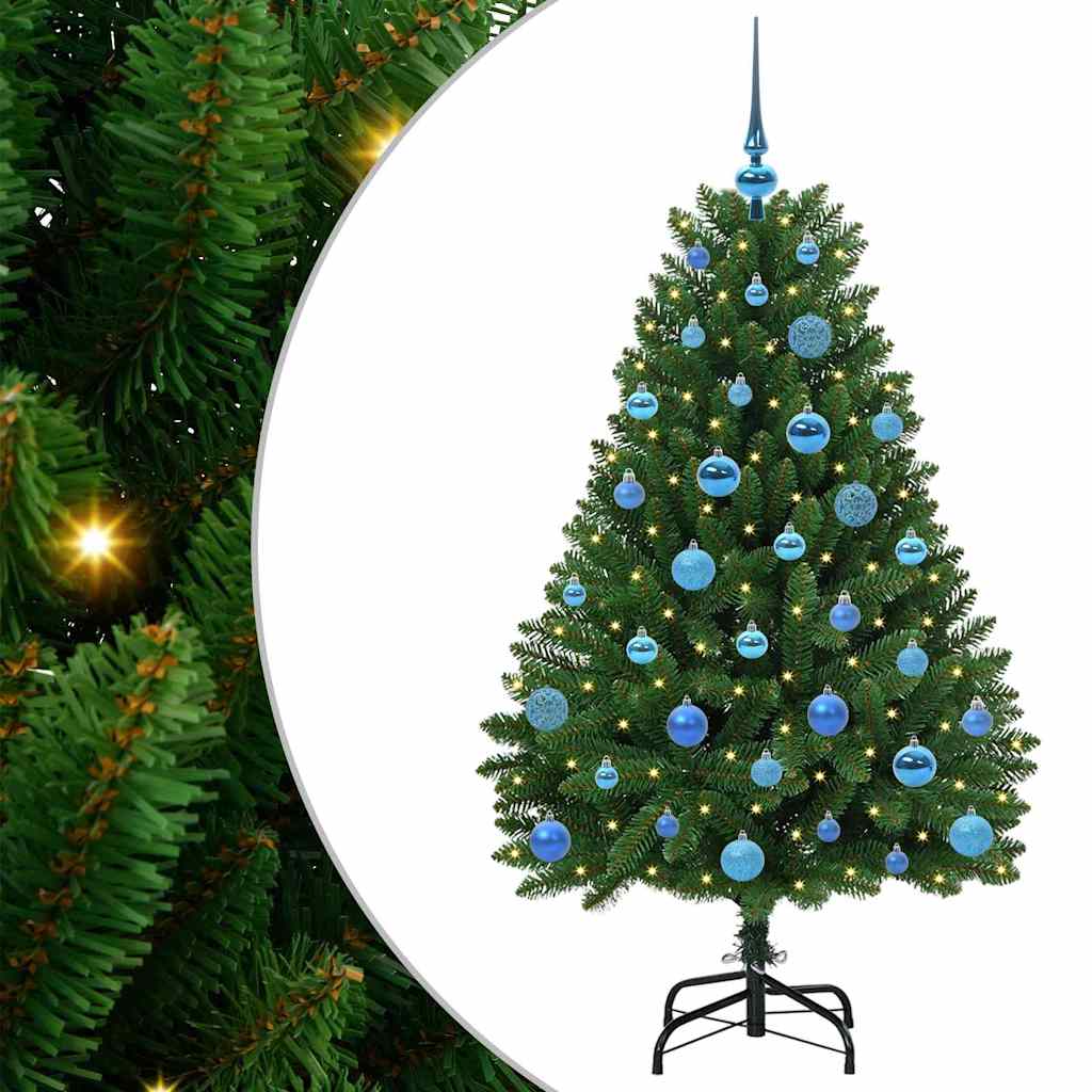 vidaXL Artificial Hinged Christmas Tree Green 150 cm PVC and Steel - 47667