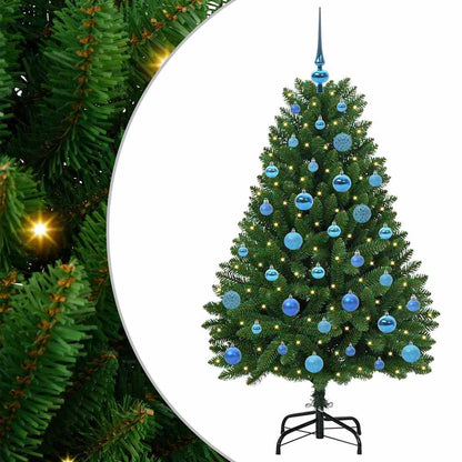 vidaXL Artificial Hinged Christmas Tree Green 150 cm PVC and Steel - 47667