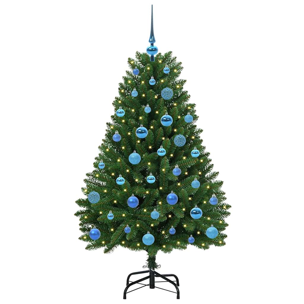 vidaXL Artificial Hinged Christmas Tree Green 150 cm PVC and Steel - 47667