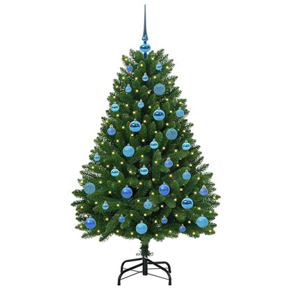 vidaXL Artificial Hinged Christmas Tree Green 150 cm PVC and Steel - 47667