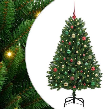 vidaXL Artificial Hinged Christmas Tree Green 150 cm PVC and Steel - 47678